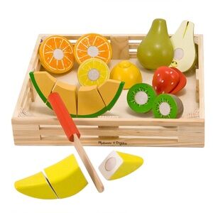 Melissa & Doug Cutting Fruit Set - Wooden Play Food Kitchen Accessory